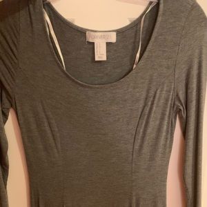 Forever 21 long-sleeved stretchy gray dress